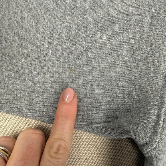 Vintage HIS Crewneck Heather Gray Sweatshirt Made in USA Fleece Russell Athletic - Picture 7 of 10